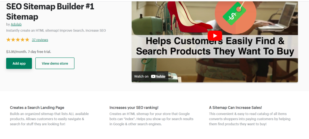 best shopify seo apps sitemap