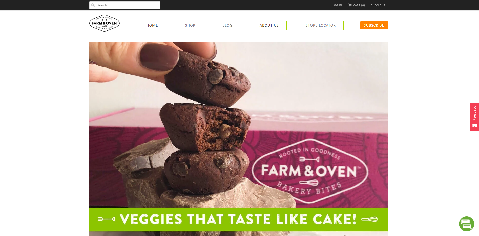 Landing Page farm and oven homepage