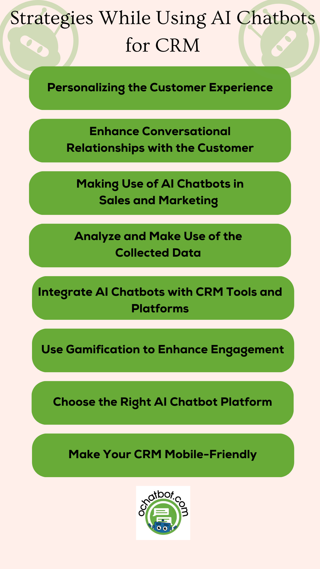 Strategies While Using AI Chatbots for CRM Strategies While Using AI Chatbots for CRM