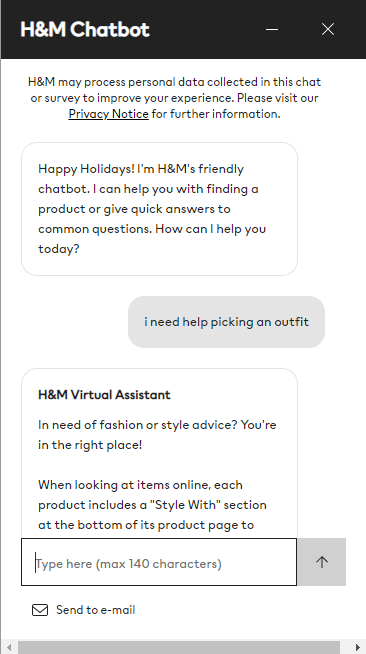 h&m chatbot